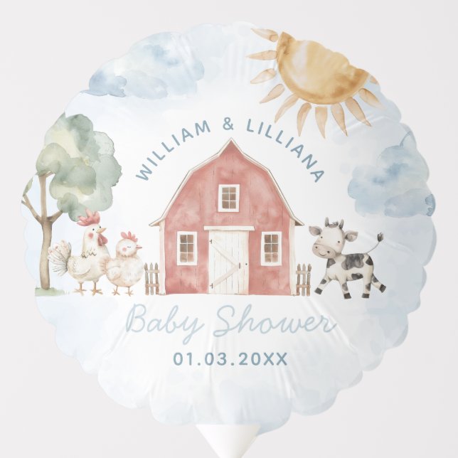 Farm Baby Shower Balloon (Front)