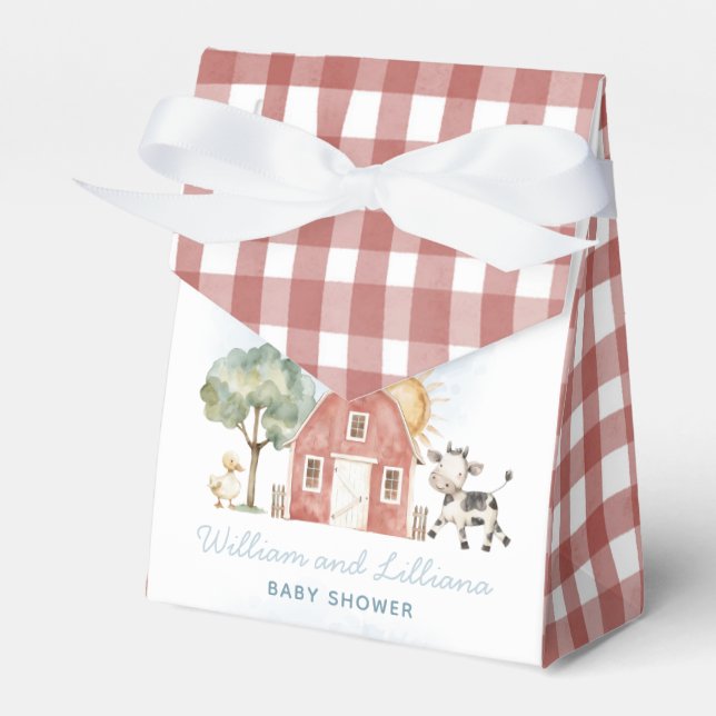 Farm Baby Shower Favor Box (Front Side)