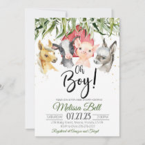 Farm Baby Shower invitation Boy Boho