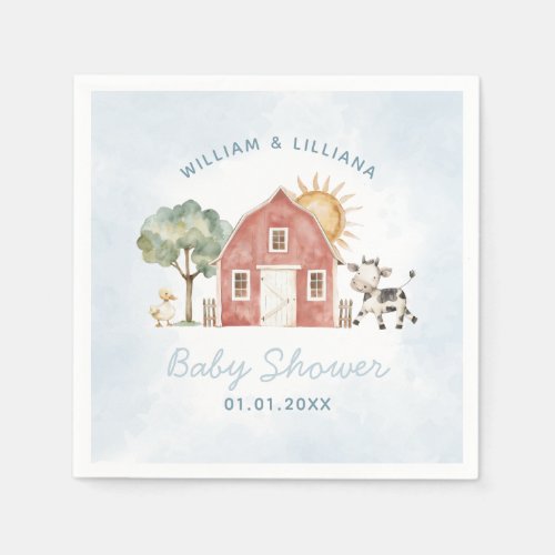 Farm Baby Shower Paper Napkins