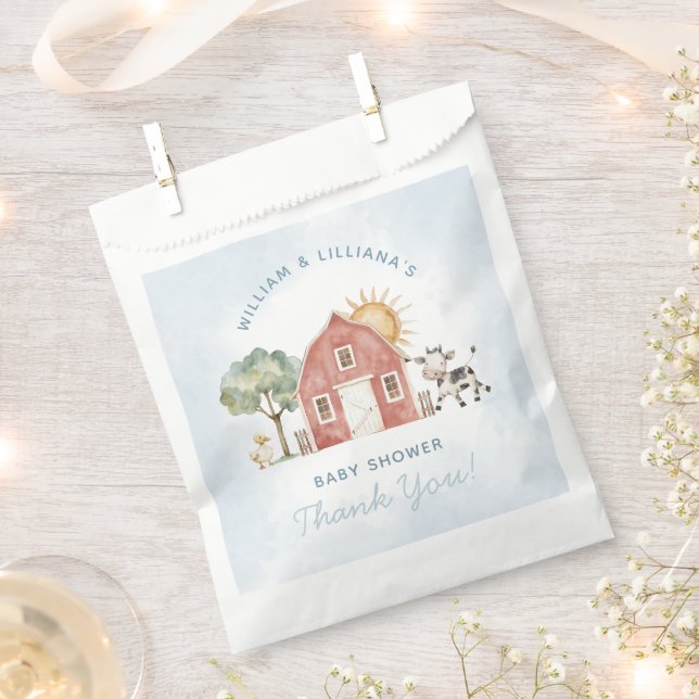 Farm Baby Shower Thank You Favor Bag (Clipped)