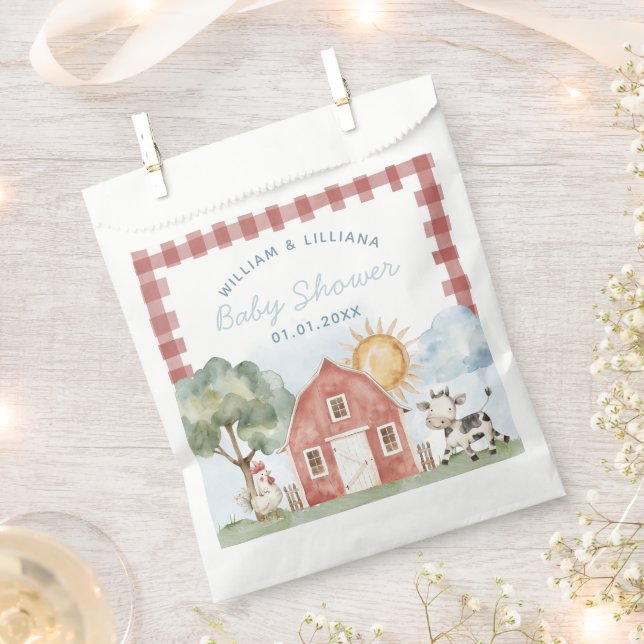Farm Baby Shower Thank You Favor Bag (Clipped)