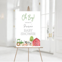 Farm Baby Shower Welcome Sign Poster