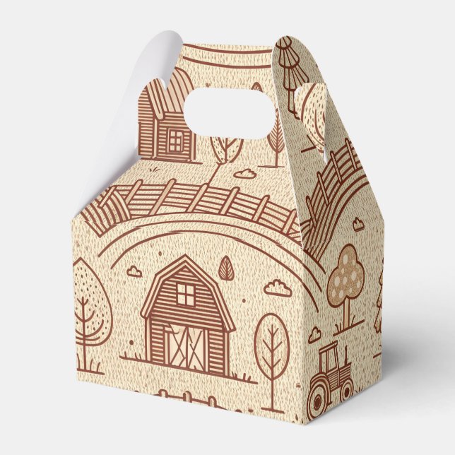 Farm, Barn and Tractor Favor Boxes (Back Side)