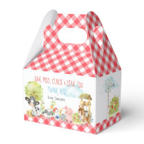Farm Barnyard Animal Birthday Favor Boxes