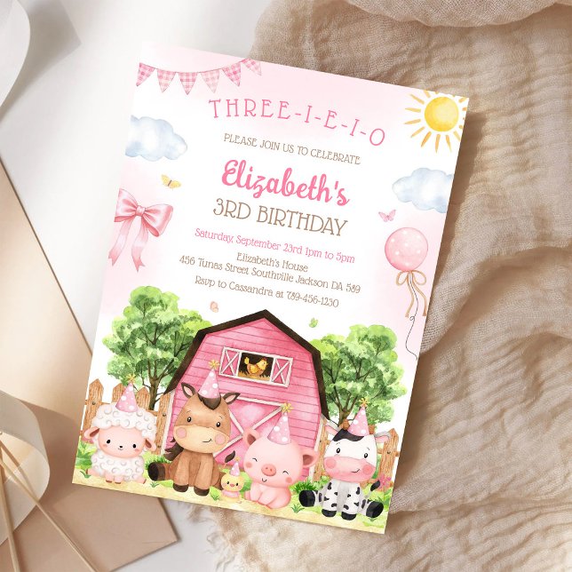 Farm Barnyard Animals Kids Birthday Invitation (Creator Uploaded)