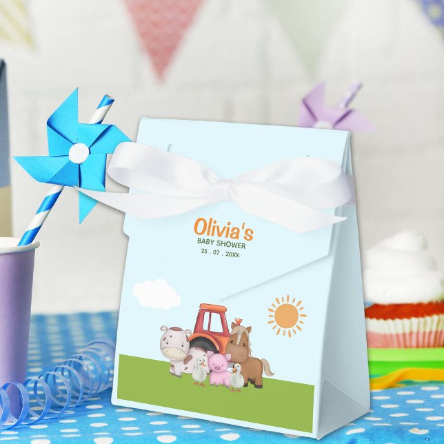 Farm Barnyard Baby Shower Favor Boxes (Creator Uploaded)