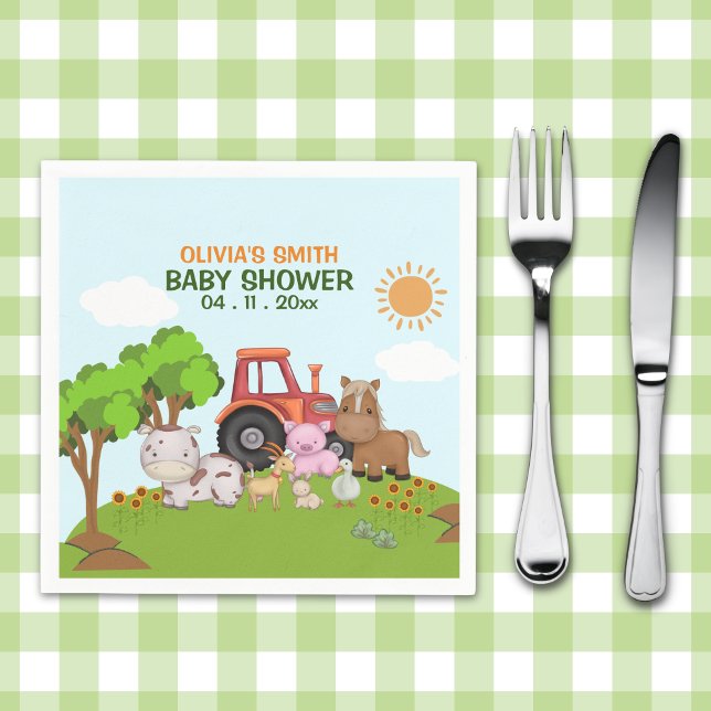 Farm Barnyard Baby Shower Napkins (Creator Uploaded)