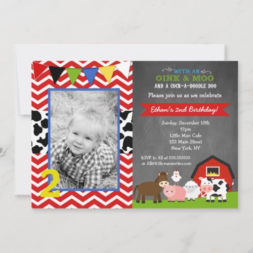 Farm Barnyard Birthday Invitations