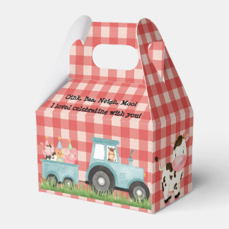 Farm Barnyard Birthday Party Favor Box
