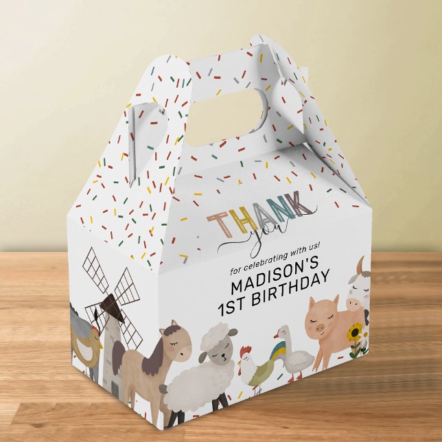 Farm Barnyard Birthday Party Favor Boxes (Creator Uploaded)