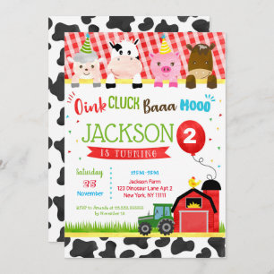 Farm Barnyard Birthday Party Invitations