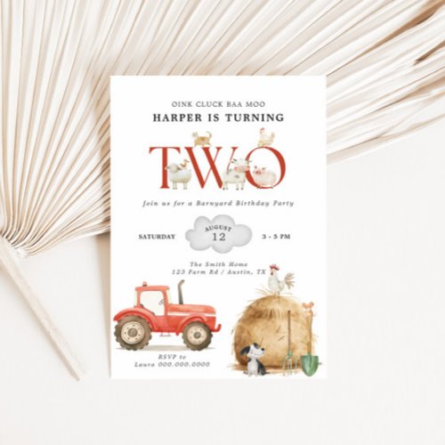 Farm Barnyard Second Birthday 