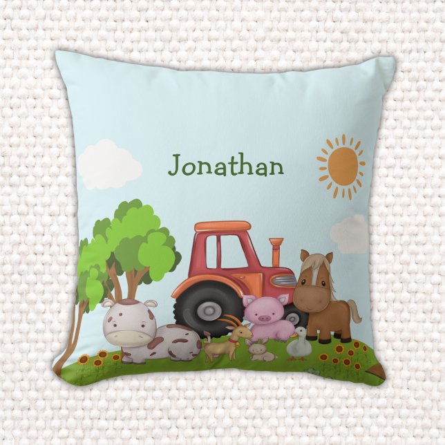 Farm Barnyard Throw Pillow (Creator Uploaded)