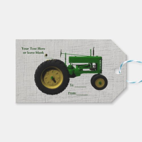 Farm Barnyard Tractor Rustic Country White Wood Gift Tags