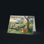 "FARM" Birthday Card For Dad<br><div class="desc">Old Land Rovers have always appealed to me . Although I have never driven one , their utilitarian ruggedness and Classic appearance inspired me to paint them. My Grandad worked on a farm in Mowsley , a Village in Leicestershire , so I grew up with an appreciation of all things...</div>