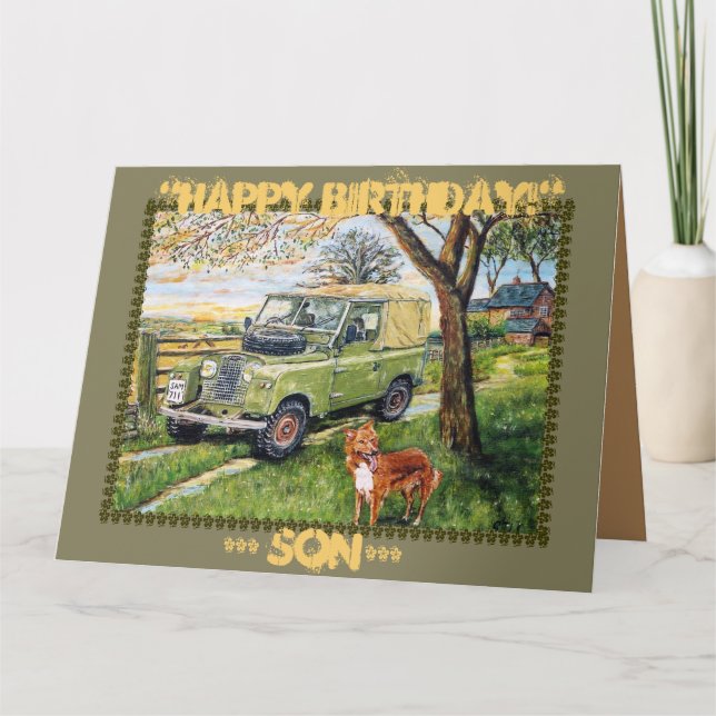 "FARM"~Birthday Card For Son (Front)