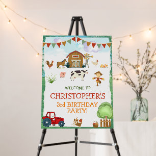 Farm Birthday Custom Welcome Sign 