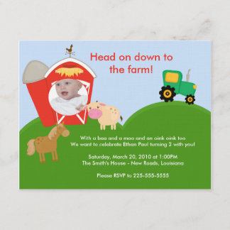 Farm Birthday Invitation