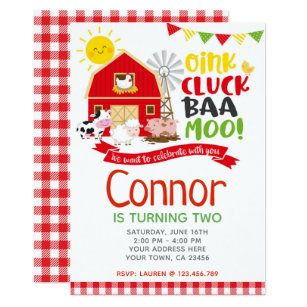 barnyard invitations zazzle