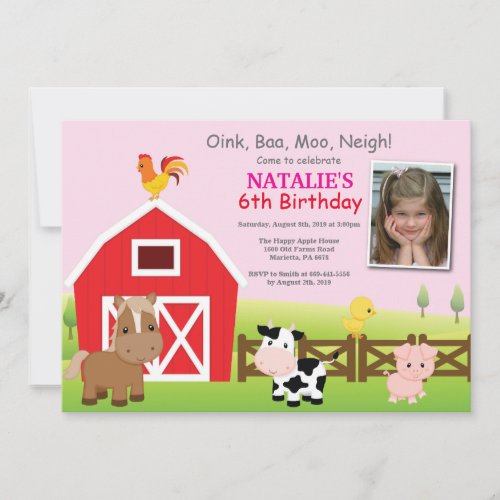 Farm Birthday Invitation Country Barnyard Party