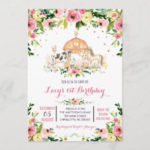 farm Birthday Invitation, farm birthday invitation