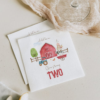Farm Birthday Invitation Napkins