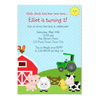 farm birthday invitations