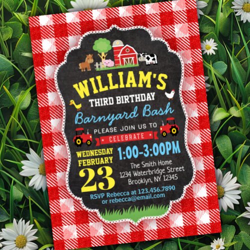 Farm Birthday Party Invitation