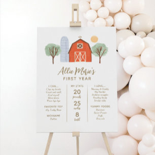 Farm Birthday Party Milestone Sign