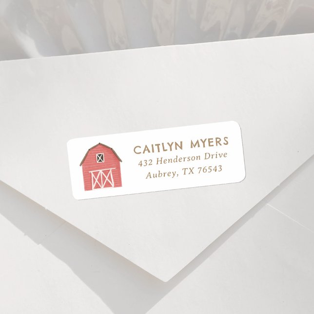Farm Birthday Party Return Address Label (Creator Uploaded)