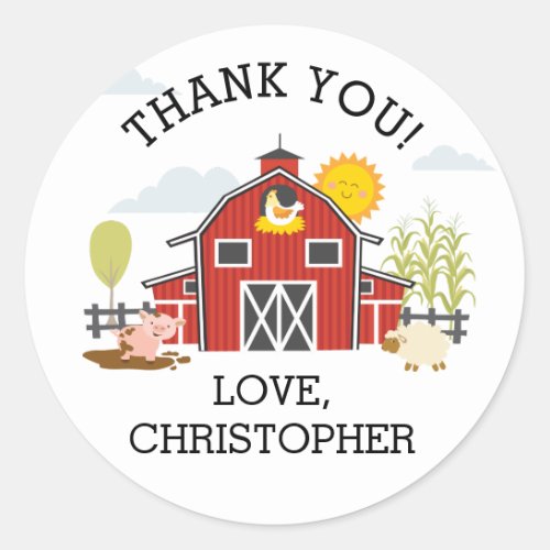 Farm Birthday Party Sticker