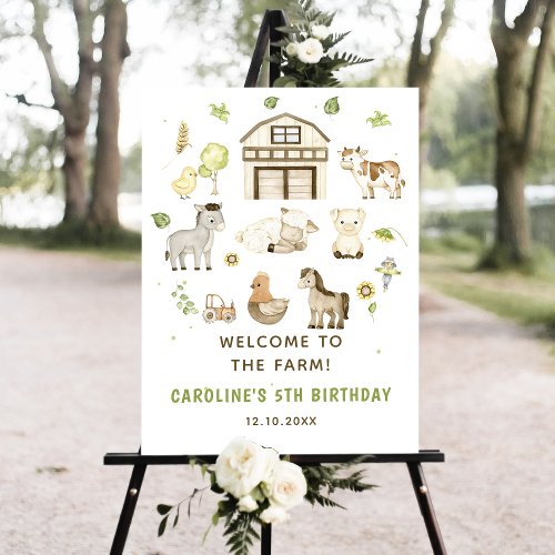 Farm Birthday Party Welcome Sign