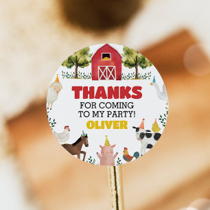 Farm Birthday Stickers