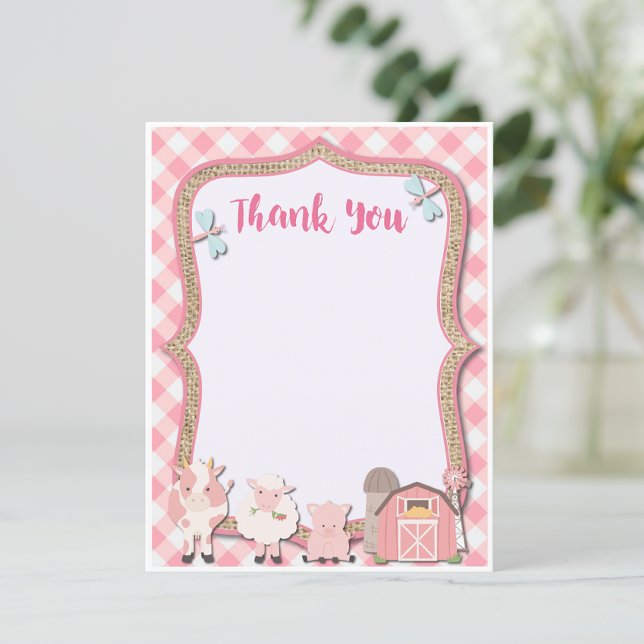 Farm Birthday Thank You Card (Creator Uploaded)