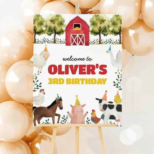 Farm Birthday Welcome Sign (Creator Uploaded)