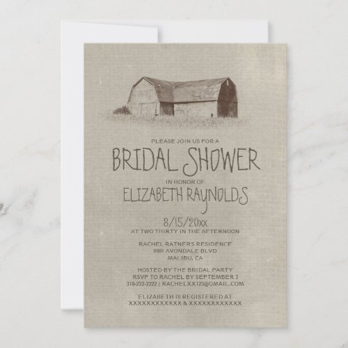 Farm Bridal Shower Invitations