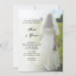 Farm Bride Wedding Invitation
