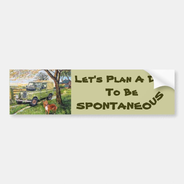 "Farm" Bumper Sticker with Let's Plan A... (Front)