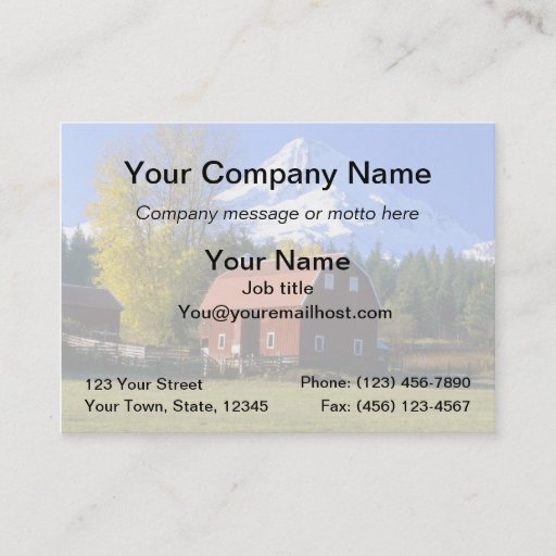 Customizable Farm Business Card
