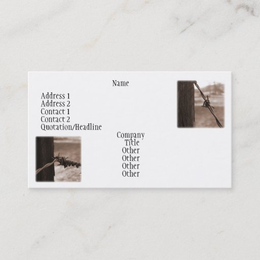 Customizable Farm Business Card