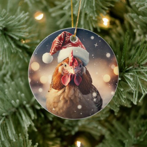 Farm Chicken Animal Kawaii Cute Pet Lover Gift Ceramic Ornament