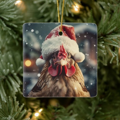 Farm Chicken Animal Kawaii Cute Pet Lover Gift Ceramic Ornament