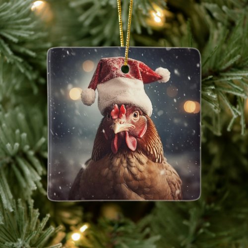 Farm Chicken Animal Kawaii Cute Pet Lover Gift Ceramic Ornament