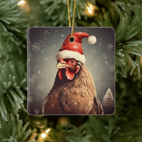 Farm Chicken Animal Kawaii Cute Pet Lover Gift Ceramic Ornament