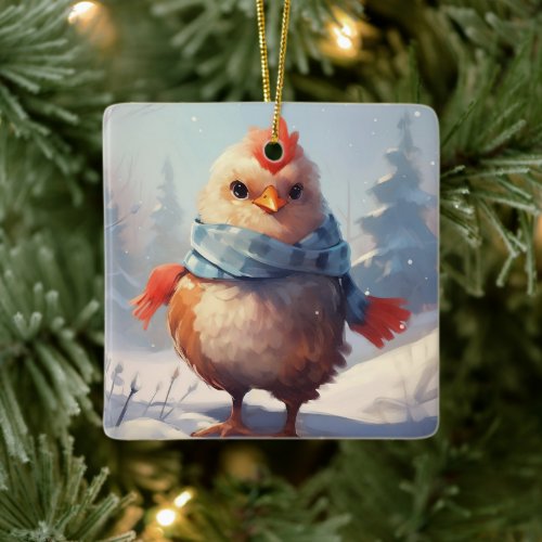 Farm Chicken Animal Kawaii Cute Pet Lover Gift Ceramic Ornament