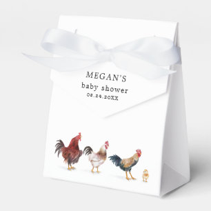 Farm Chicken Baby Shower Favor Boxes