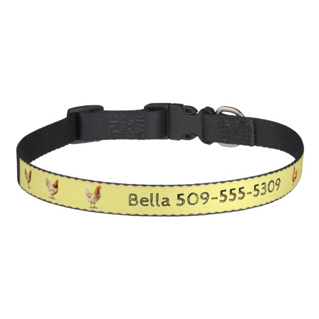 Farm Chicken Pet Collar for Dogs or Cats (Front)