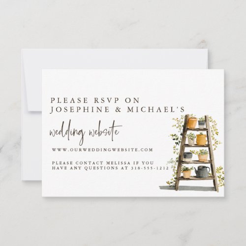 Farm Chicken RSVP Online Wedding Website Card