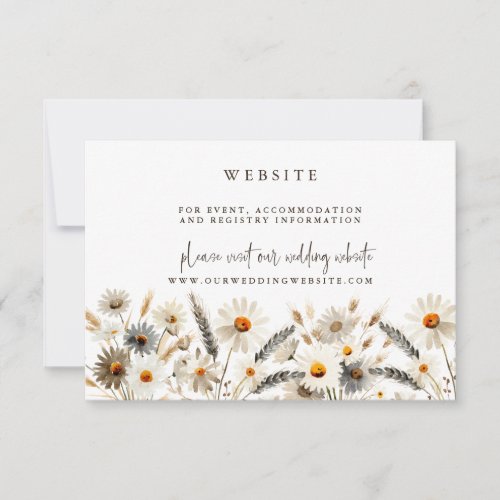 Farm Chicken Wedding Website Enclosure Card